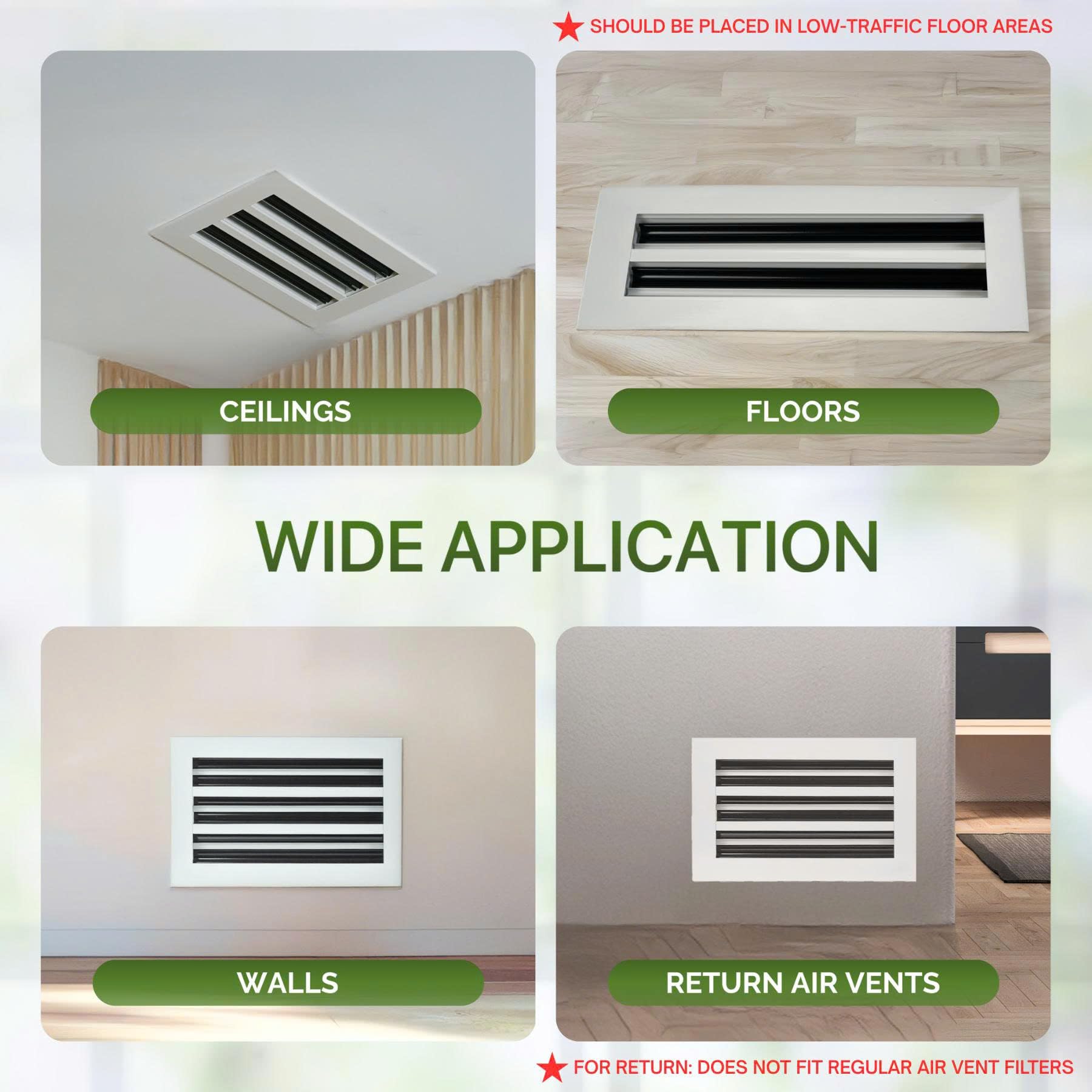 GREEN VENT hidden side screws create a clean, minimalist installation.