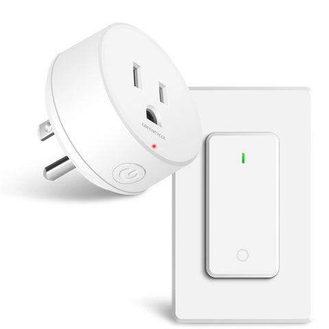 greencycle remote switch outlet base for wall mounting and space-saving setup