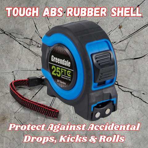 Greendale magnetic tip tape measure for fast alignment on metal objects