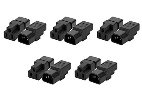 greenDracaena IEC320 C14 to NEMA 5-15R adapter front view showing versatile power connections.