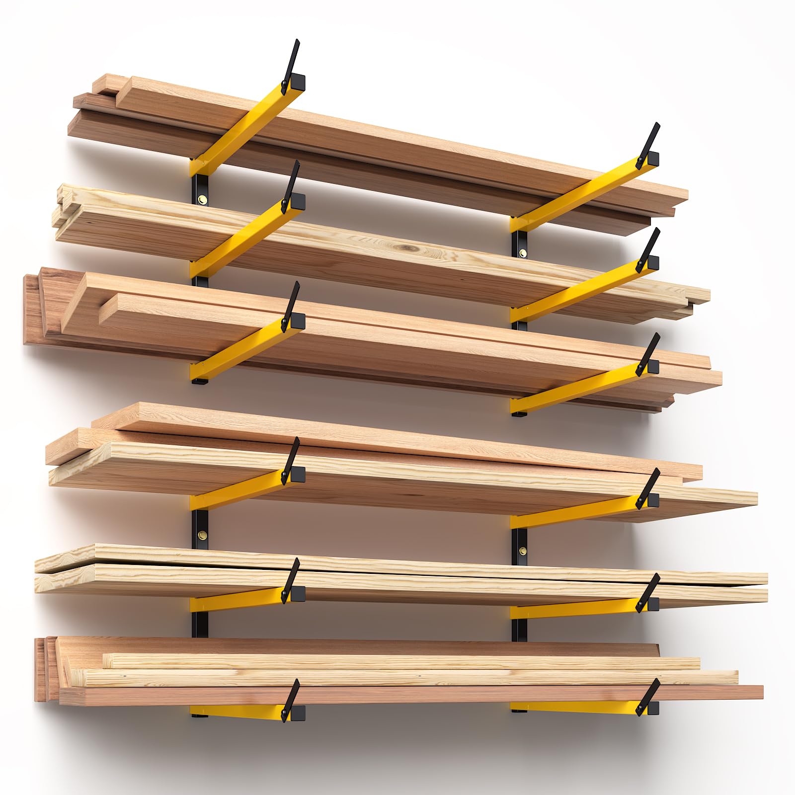 GREENER folding metal utility rack sturdy design supports heavy lumber safely