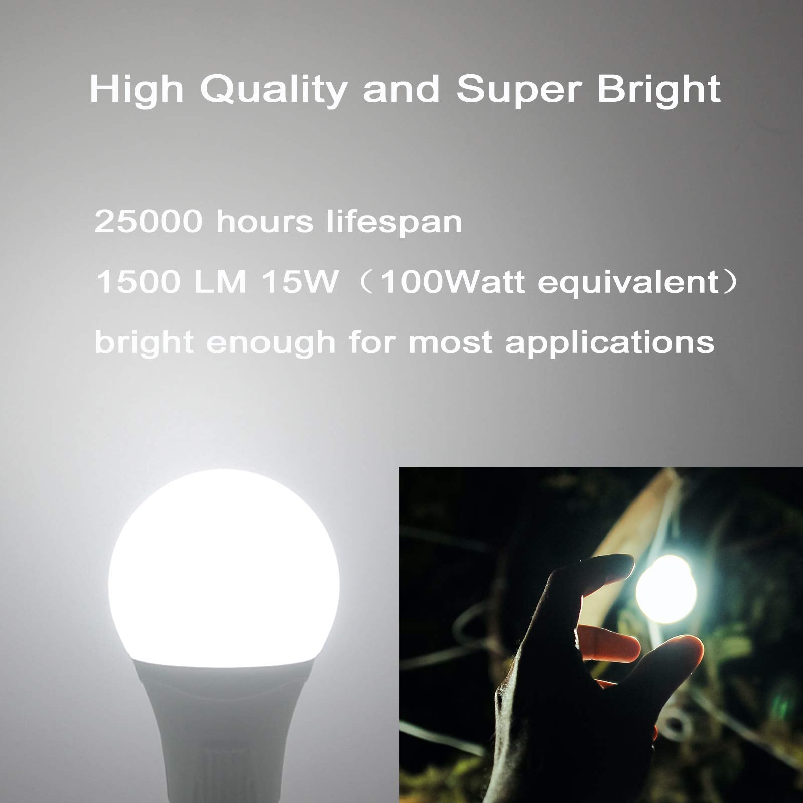GREENIC E26 base; easy bulb installation