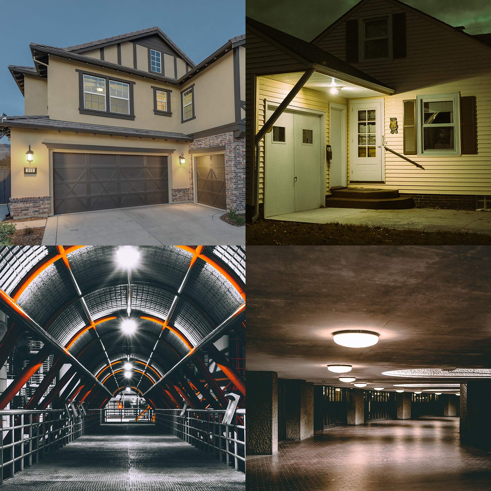 GREENIC outdoor lighting for garage entry and porch