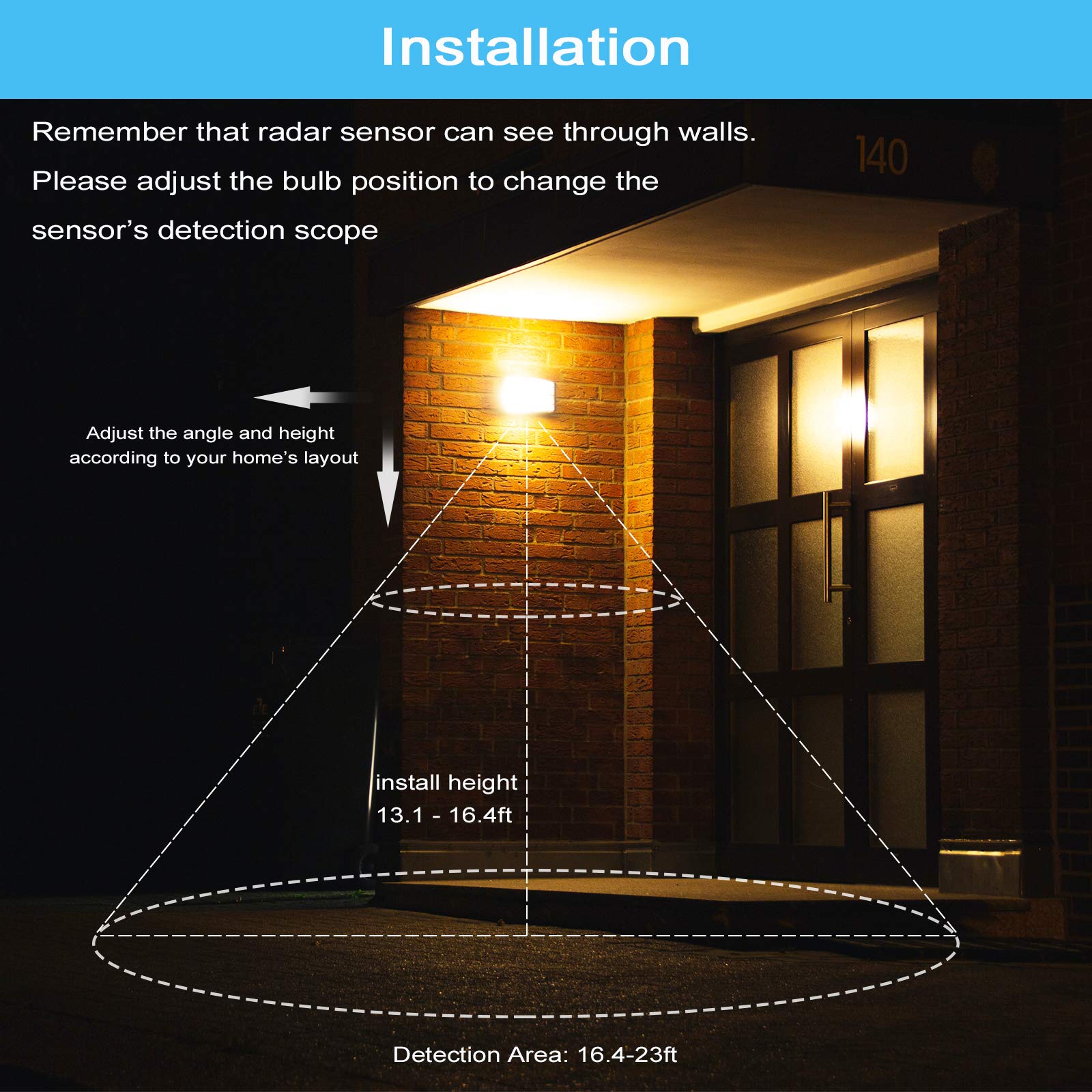 GREENIC warm white outdoor bulb creates inviting patio lighting and safe path guidance