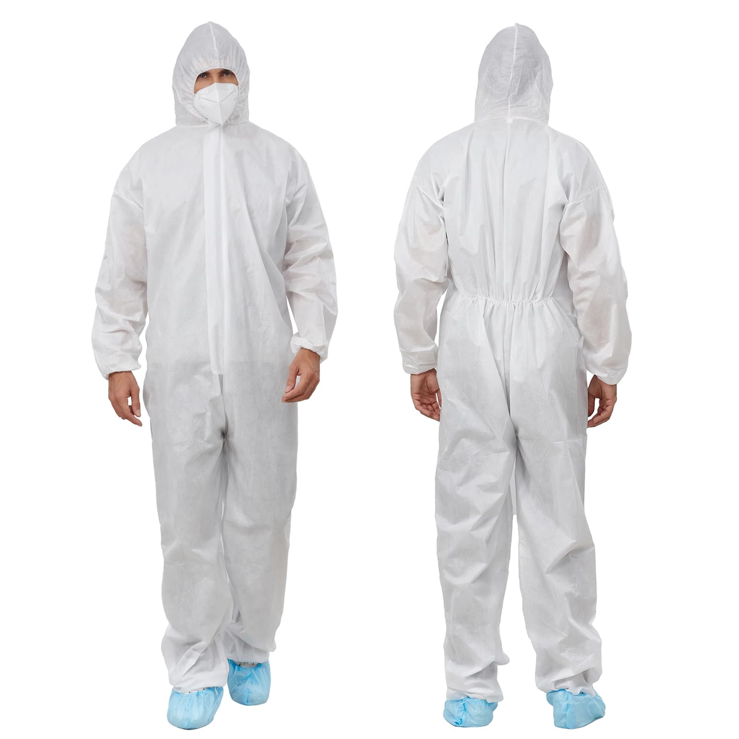 Greenour hazmat suit pack with hood and disposable coveralls for easy on/off protection.