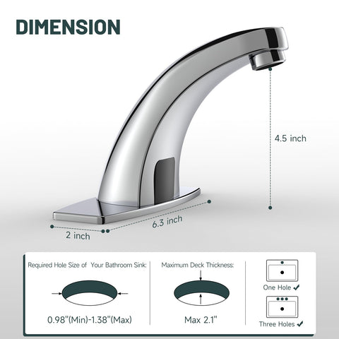 Greenspring touchless faucet chrome finish on a sleek fixture for durability.