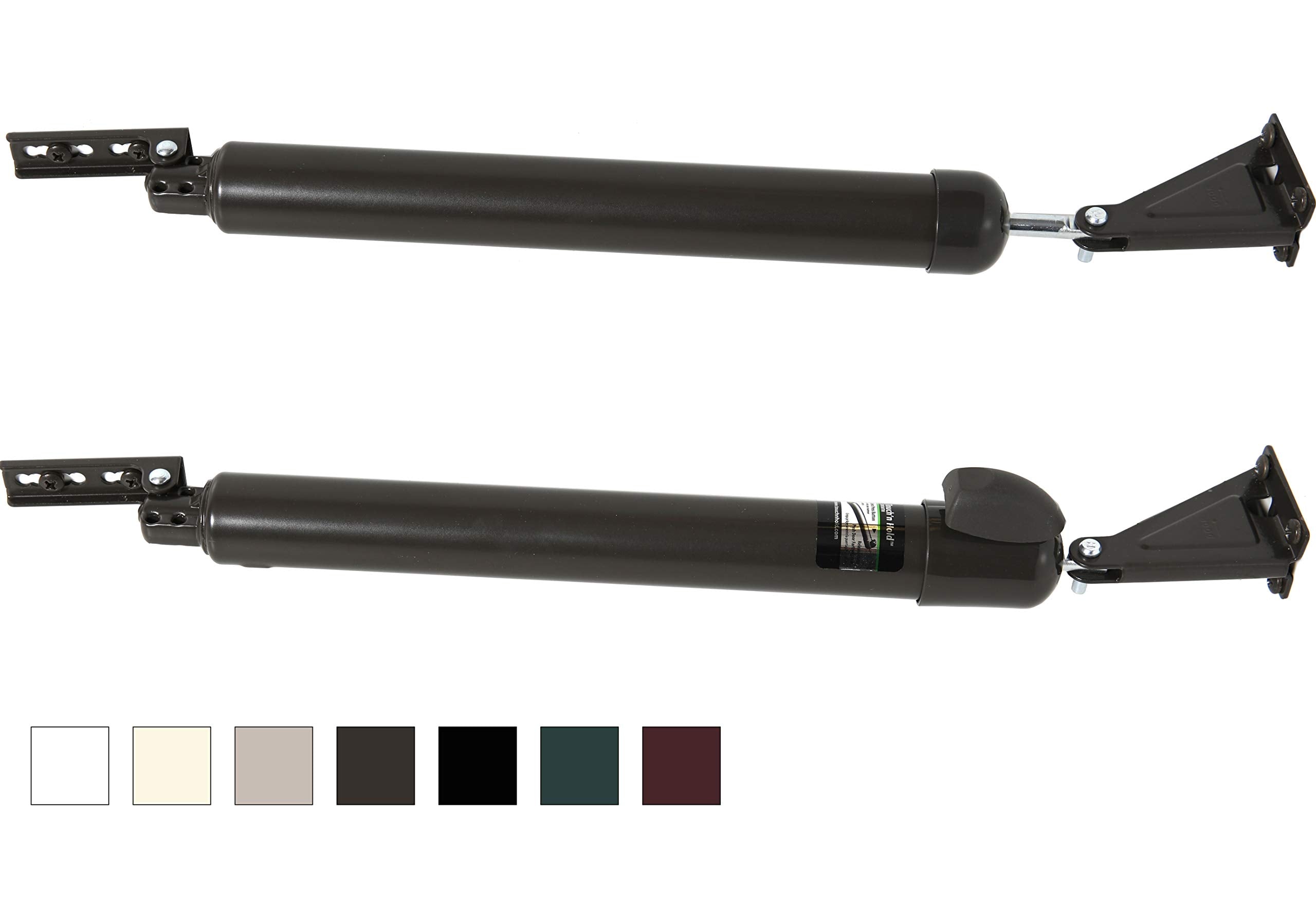 Greenstar Touch 'n Hold dual door closer in bronze, front view highlighting hold-open feature