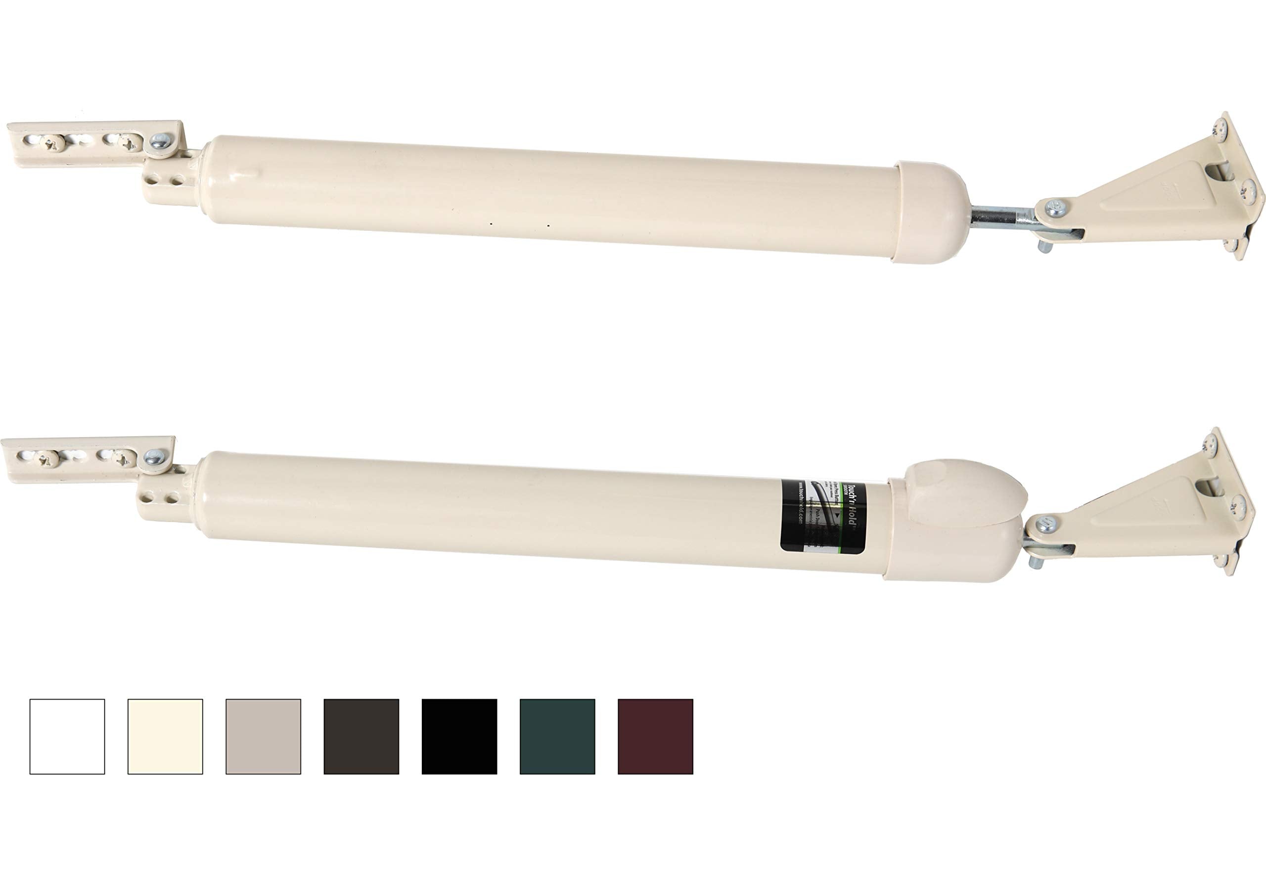 Greenstar Touch 'n Hold almond door closer front view enables convenient hands-free hold-open.