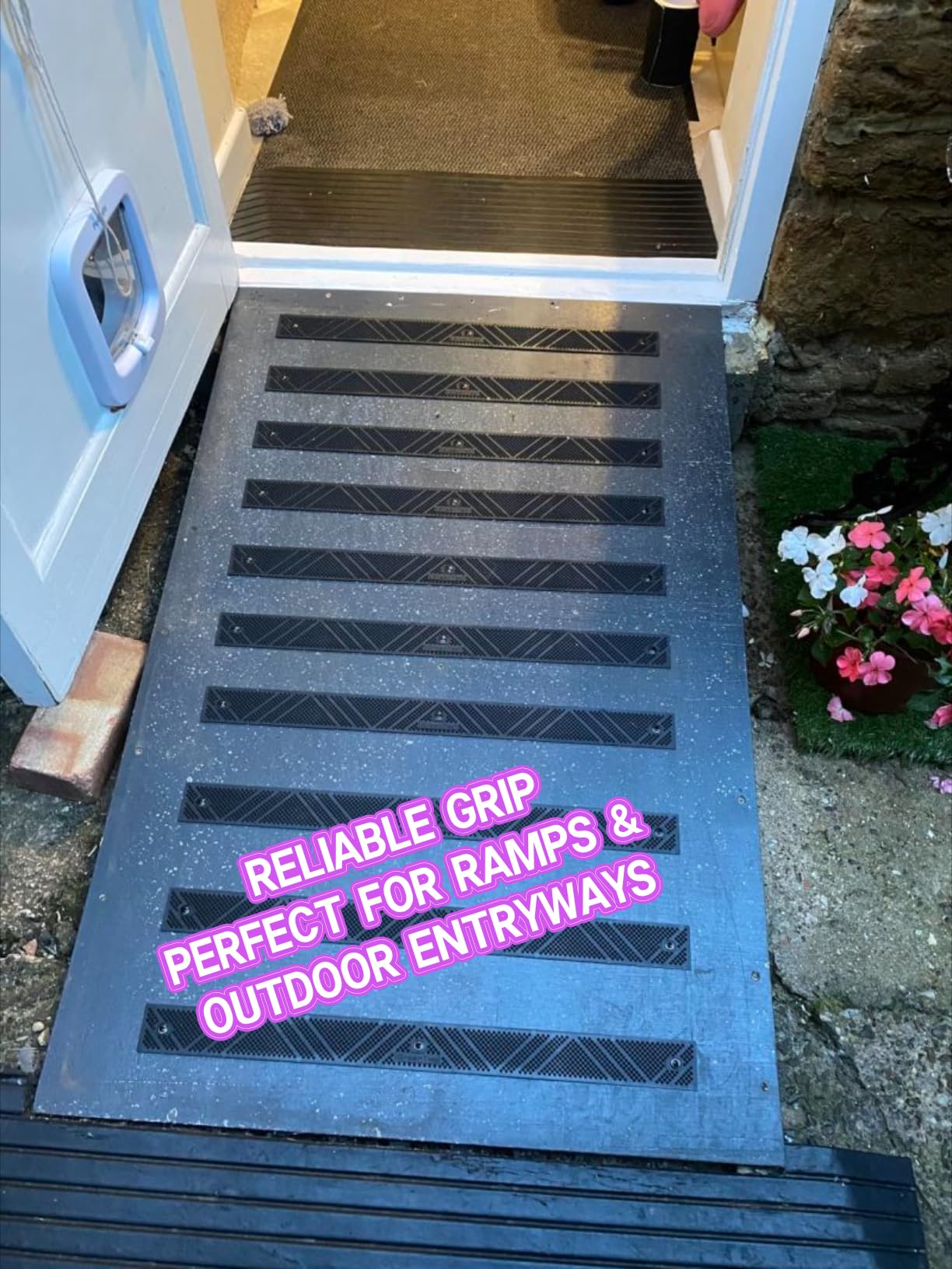 GreenTech long-lasting outdoor safety strips with minimal maintenance.
