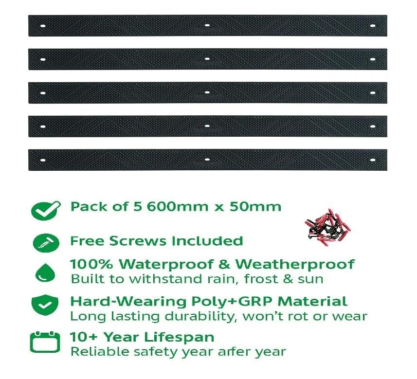 GreenTech polypropylene with fiberglass reinforcement for durable outdoor use.