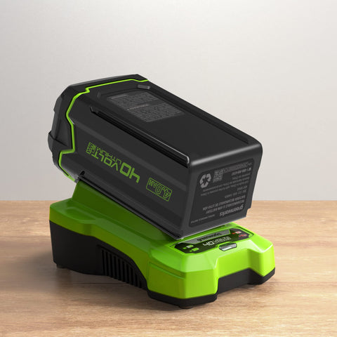 Greenworks battery delivers fade-free power for consistent use across sessions.
