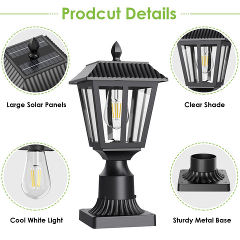 Greluna exterior post light creates welcoming front yard ambiance at night
