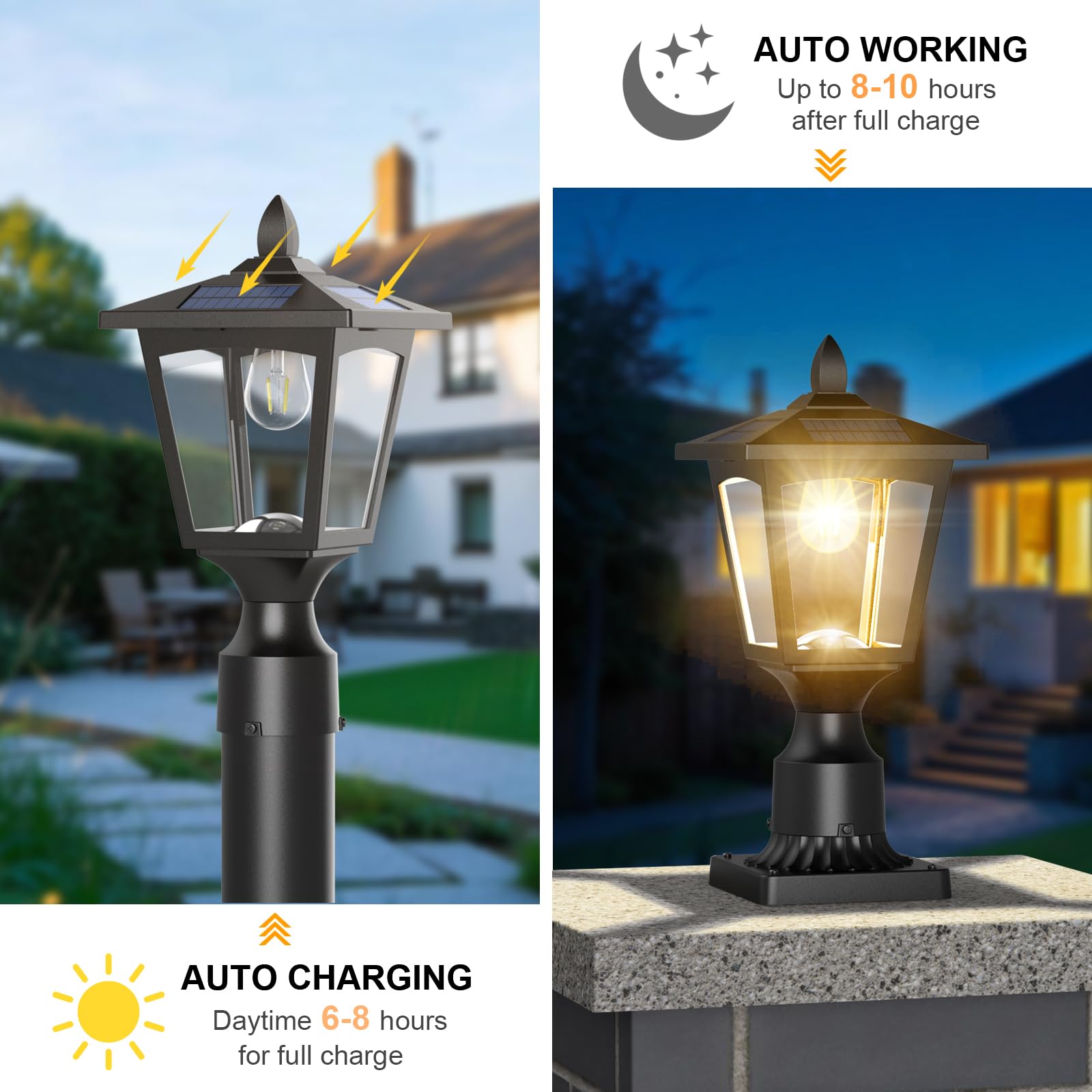 Greluna IP65 weatherproof solar light designed to endure rain and snow.