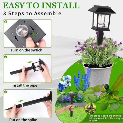 Greluna solar lights auto on/off save energy by lighting at dusk.