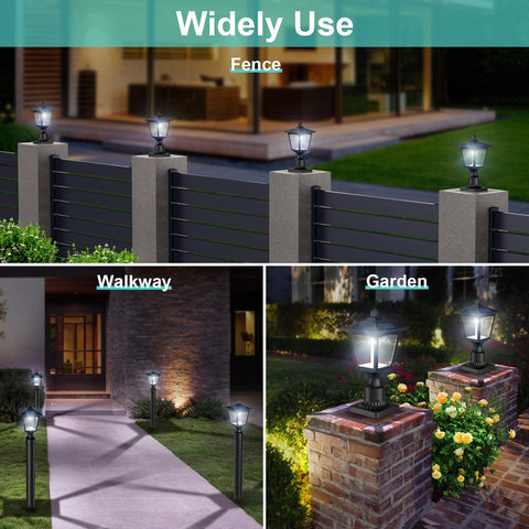 Greluna post light guides walkways and entries.