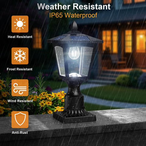 Greluna 60-lumen warm output creates welcoming evening ambiance.