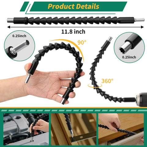 Grenpro 12 bits included for versatile screwdriving tasks.
