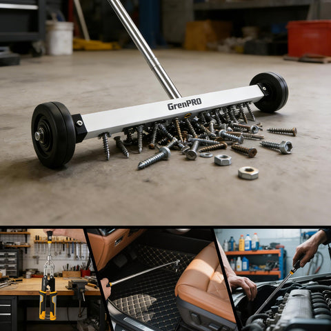 Grenpro 17-inch magnetic bar covers wide areas for fast pickup.