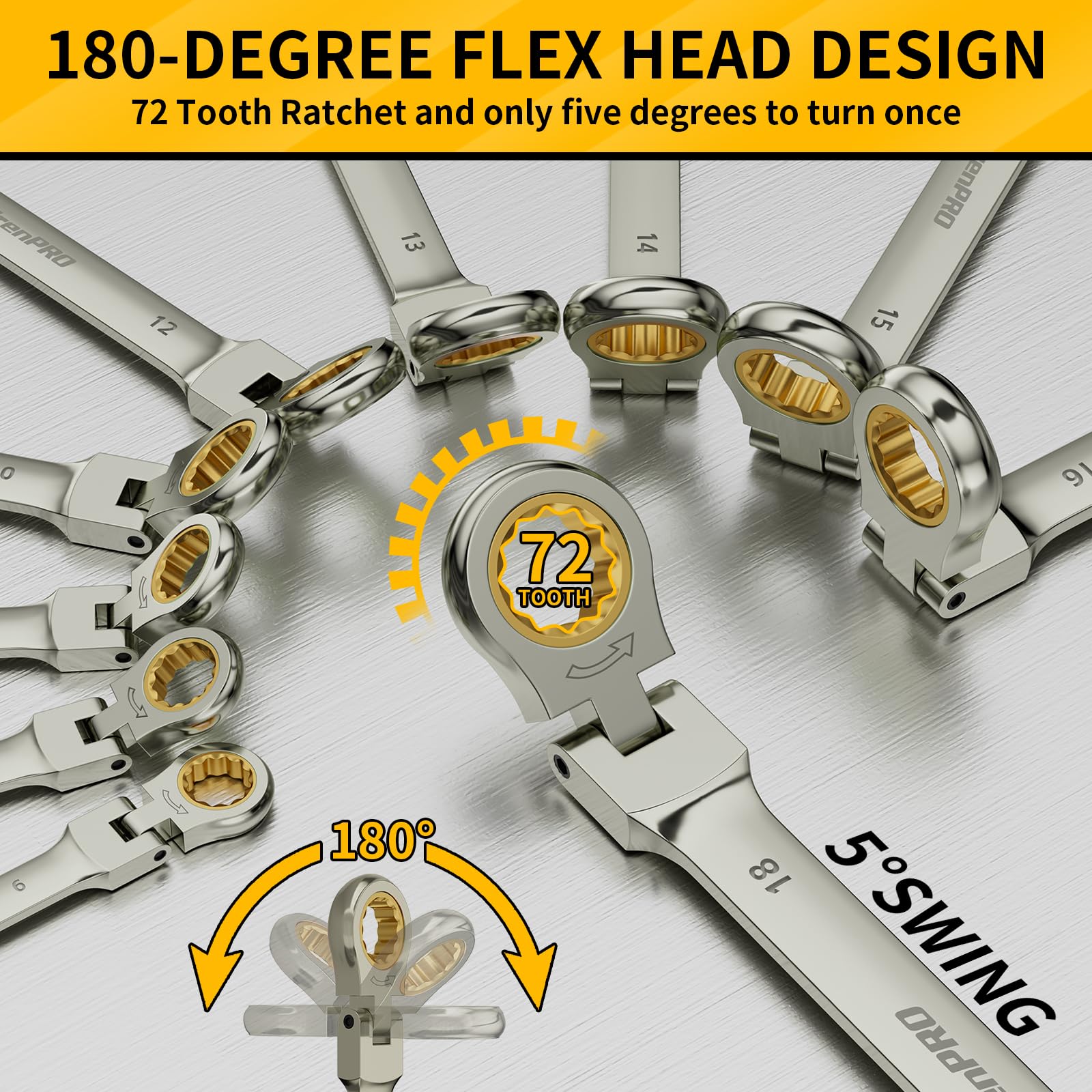 Grenpro 72-tooth design enables smoother fastener engagement