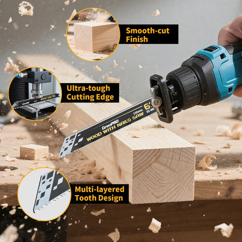 Grenpro 4/6/9 inch blades range for metal and wood tasks