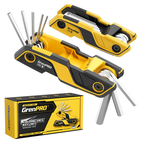 GRENPRO folding 17-piece Allen wrenches kit, compact and ready for on-the-go bike repairs