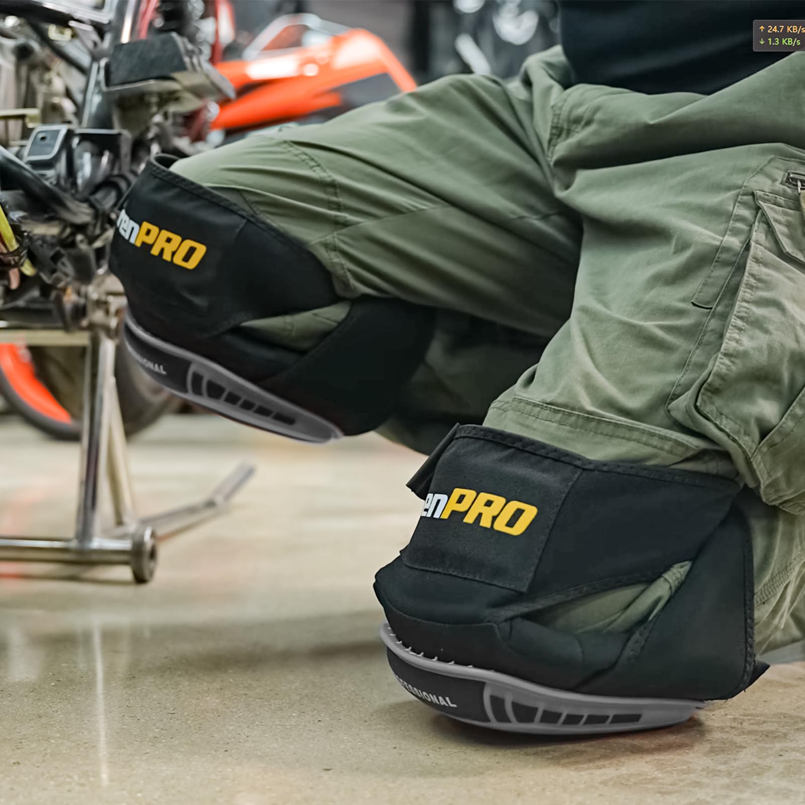 GRENPRO heavy-duty knee pad with thick-foam core provides durable protection for tough jobs.