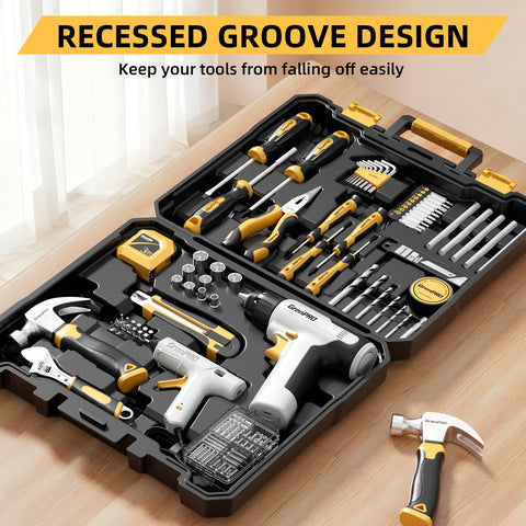 GRENPRO hot glue gun warming up for steady, tidy craft and quick fixes