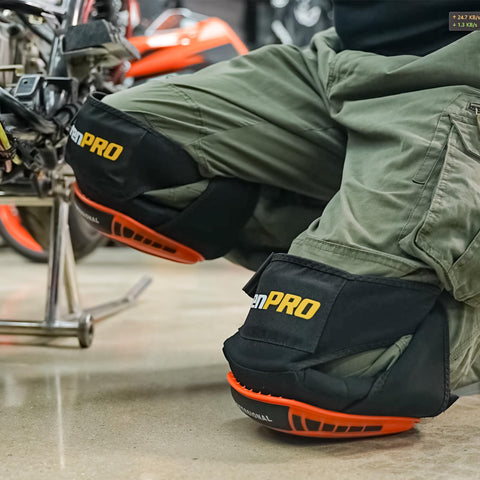 GRENPRO knee pads with adjustable straps for quick, secure fit