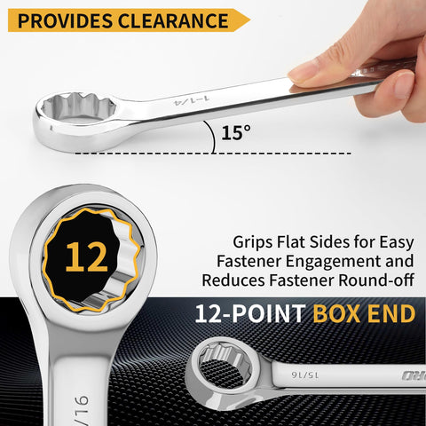 GRENPRO long wrenches in heat-treated chrome vanadium for durability during tough tasks