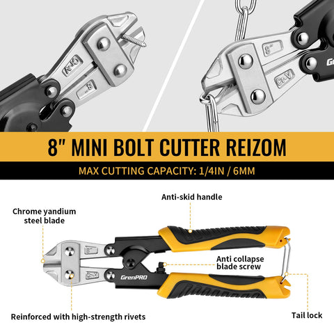 Grenpro portable tool pouch keeps cutters organized on site.