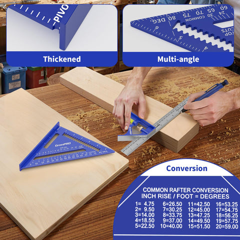 Grenpro protractor angle ruler ready for quick angle checks