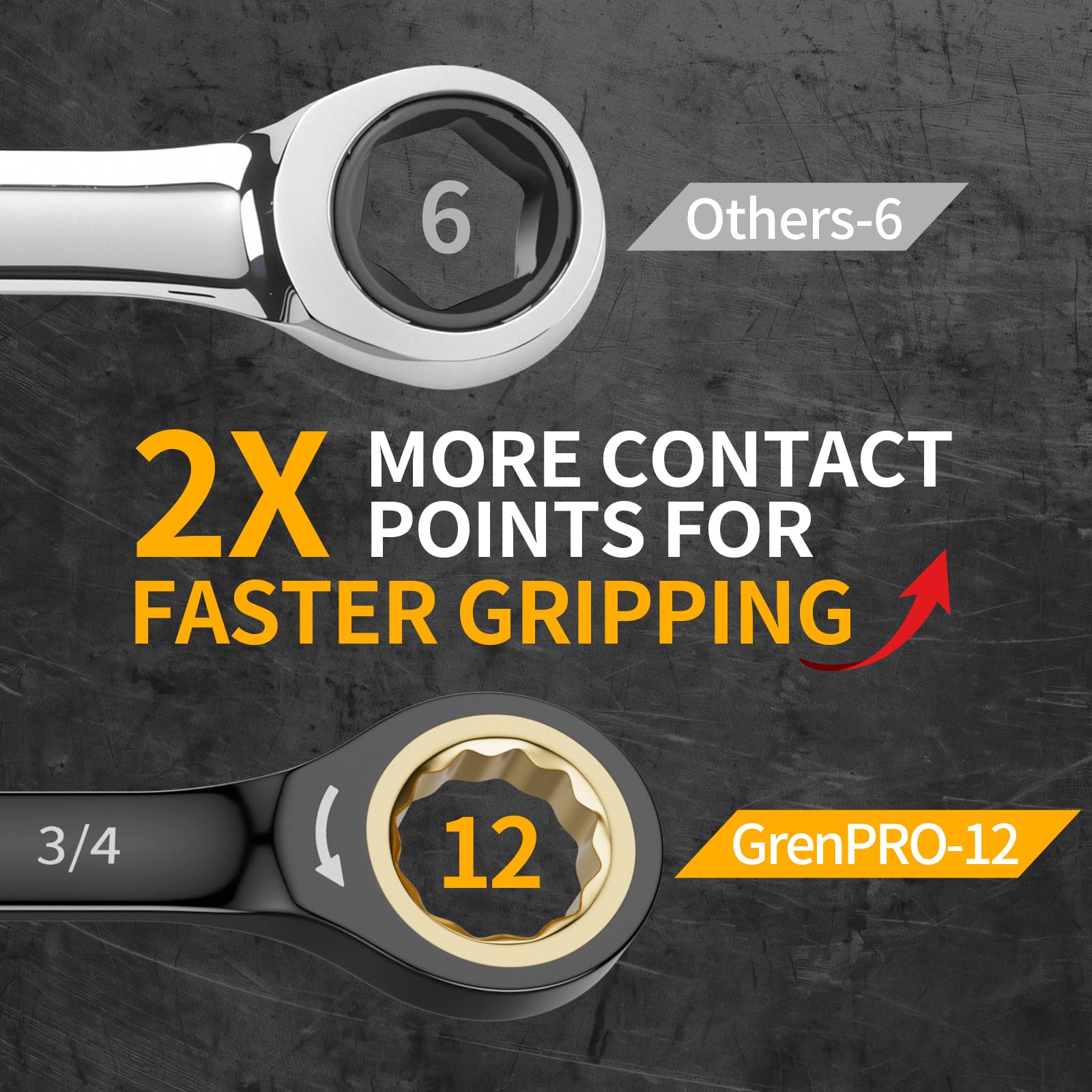 GRENPRO SAE three-eighths-inch wrench for versatile projects.