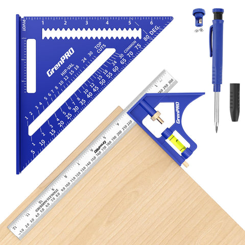 Grenpro square combination for 7-inch carpenter work showing precise 90-degree angle