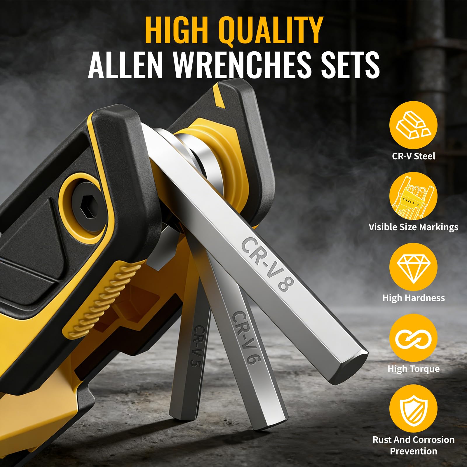 Two-pack portable Allen wrench set for mobile maintenance