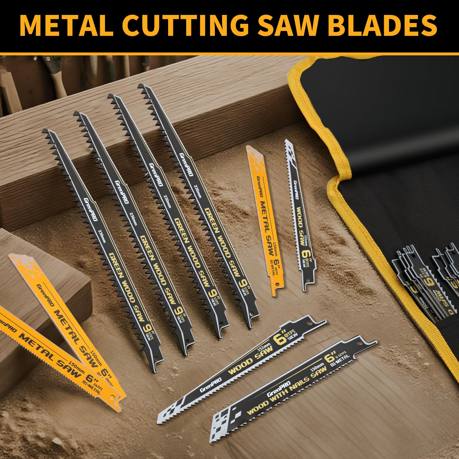Grenpro premium wood blades with milled teeth for smoother cuts