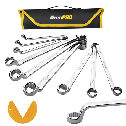 GRENPRO Wrench Set with 75 degree offset for hard to reach bolts