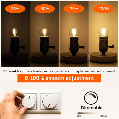 Grensk G40 3W amber bulb on wall sconce for cozy accent lighting