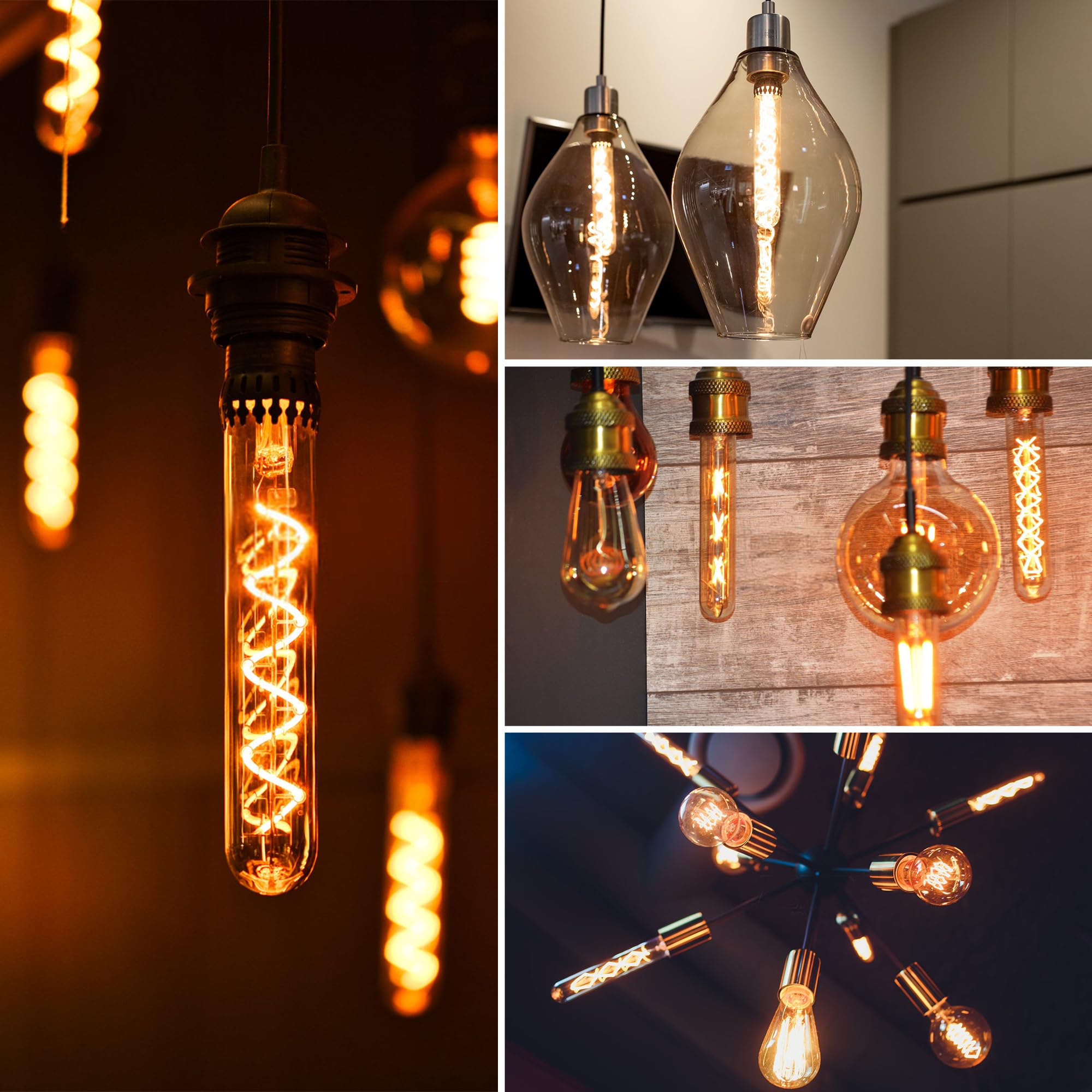Grensk T10 amber LED bulb for 7.3-inch edison-style fixtures