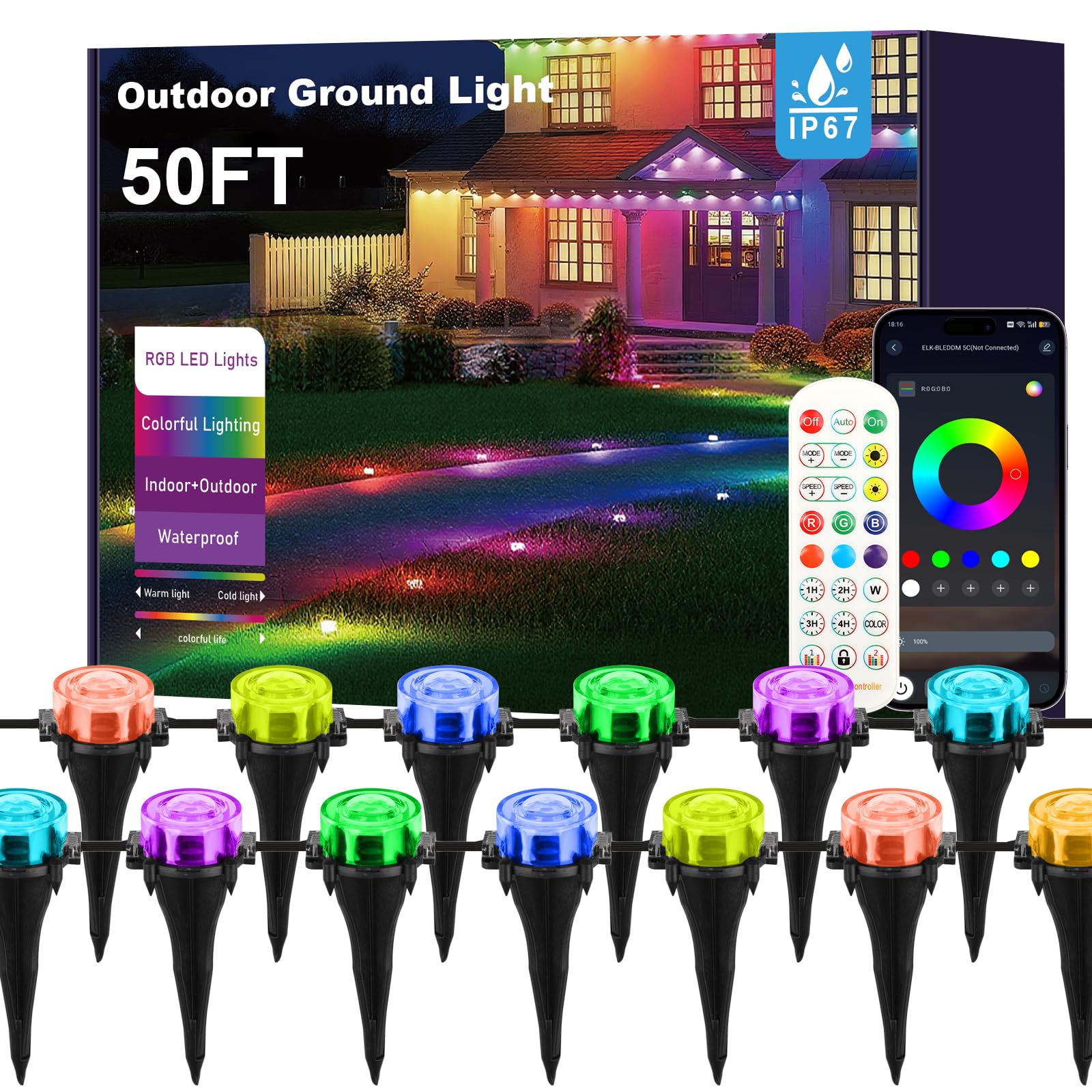 Grestar outdoor ground lights illuminate pathway with bright LED glow for safe, inviting entry