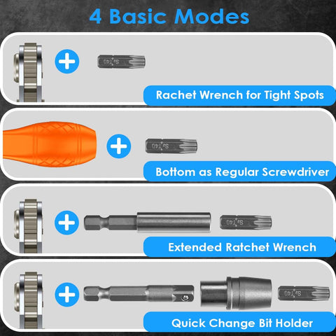 36-tooth ratchet in action with smooth bidirectional drive