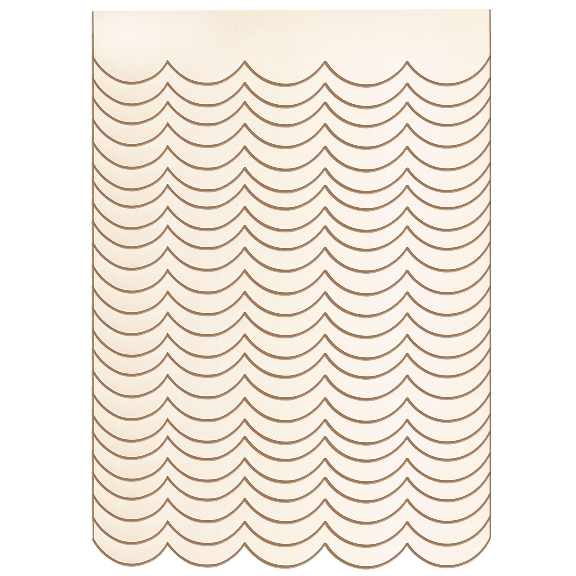GRETJOB 24 pack unfinished scalloped wood trim texture closeup for smooth painting prep