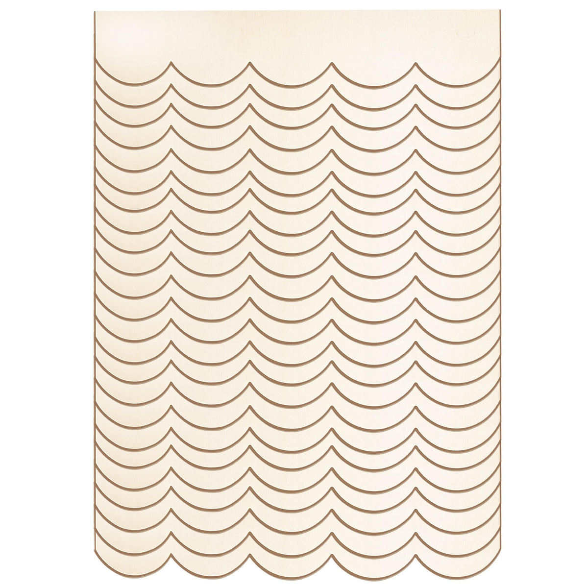 GRETJOB 24 pack unfinished scalloped wood trim texture closeup for smooth painting prep