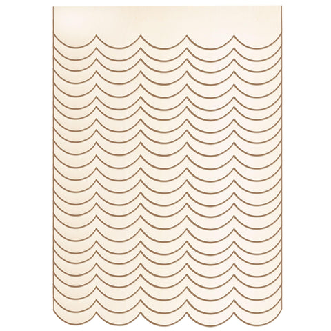 GRETJOB 24 pack unfinished scalloped wood trim texture closeup for smooth painting prep