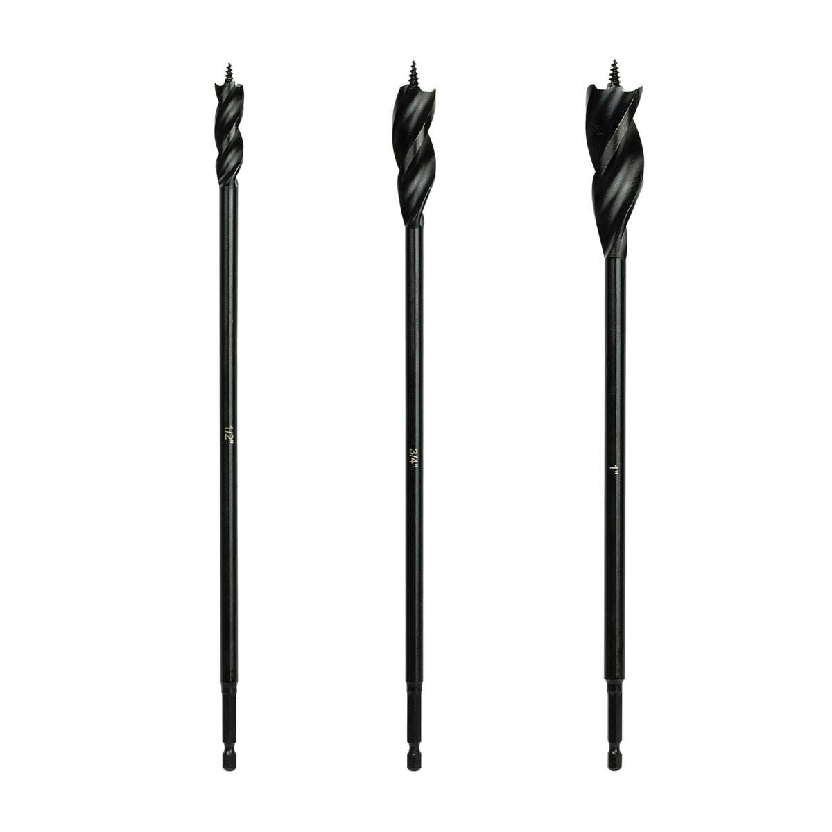 Greycore Tools 3 Piece Auger Bit Set 12in for clean holes in wood