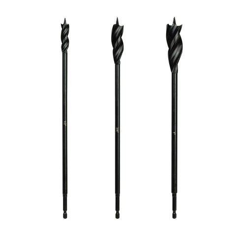 Greycore Tools 3 Piece Auger Bit Set 12in for clean holes in wood
