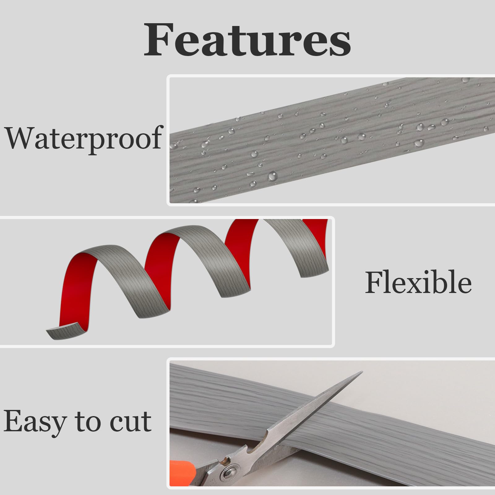 Greymond floor transition strip gap cover 2in wide sealing uneven floors