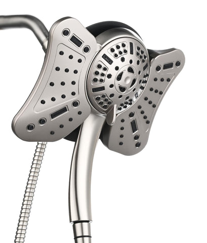 GRICH 2.5GPM shower head with rainfall and handheld for broad coverage