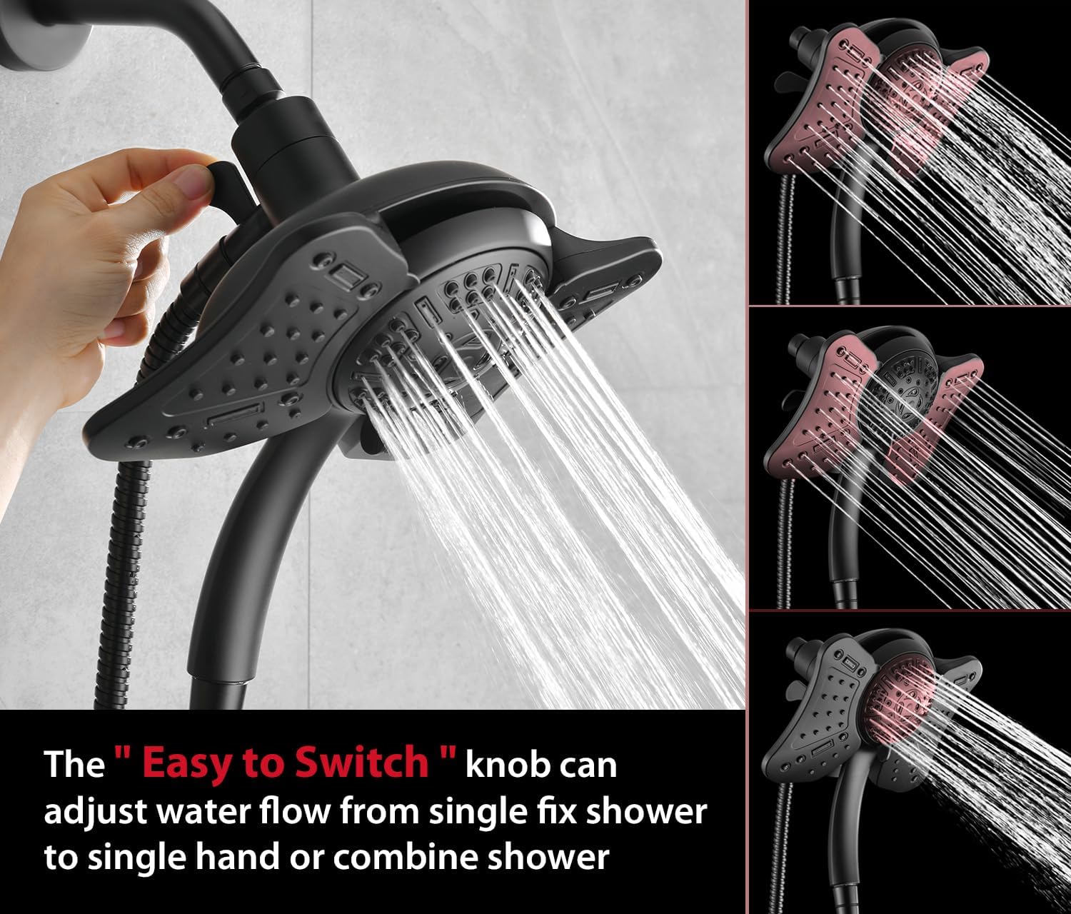 GRICH 60-inch hose offers flexible reach for rinsing.