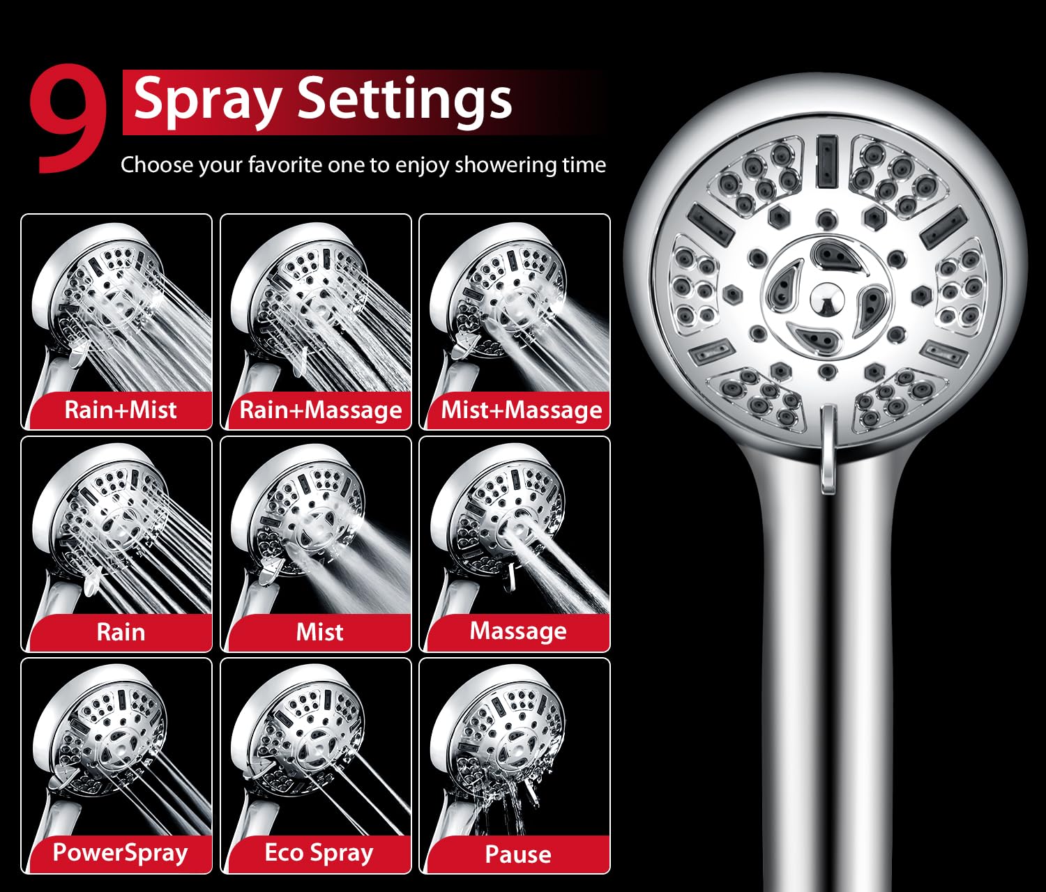 GRICH 60-inch stainless steel hose providing long reach and durability
