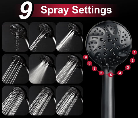 GRICH 9 spray modes offer customizable spa-like showers